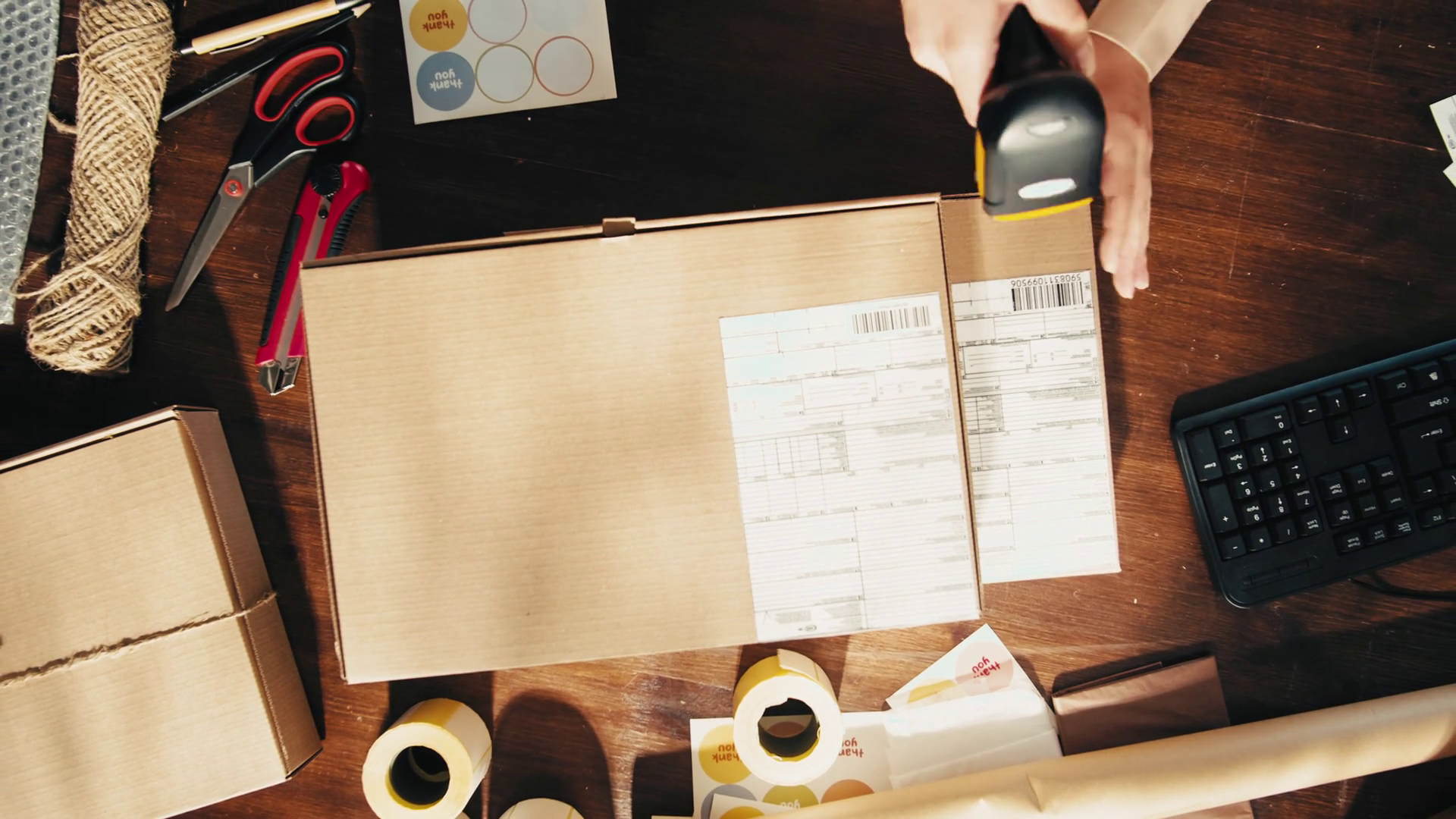 E-commerce Storage Shop Woman Packing Goods Stock Footage SBV-352421887 ...