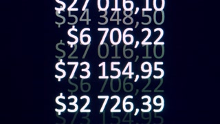 Finance data, Close-up of financial cash flow stocks bitcoin data on PC screen. Tax report year declaration.