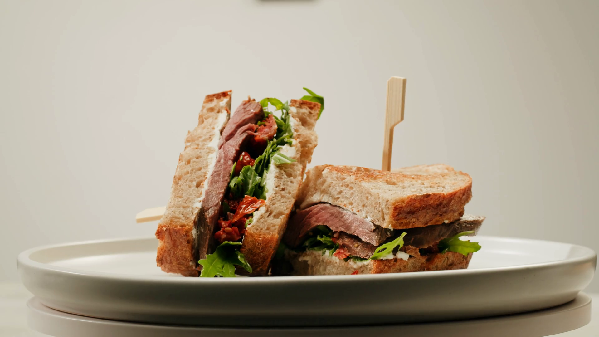 American Pastrami Sandwich Famous Thick Cut Stock Footage SBV347772947