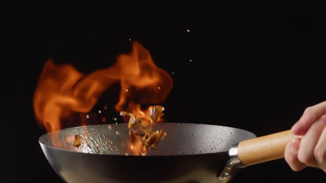 Fire In Frying Pan Stock Footage: Royalty-Free Video Clips - Storyblocks