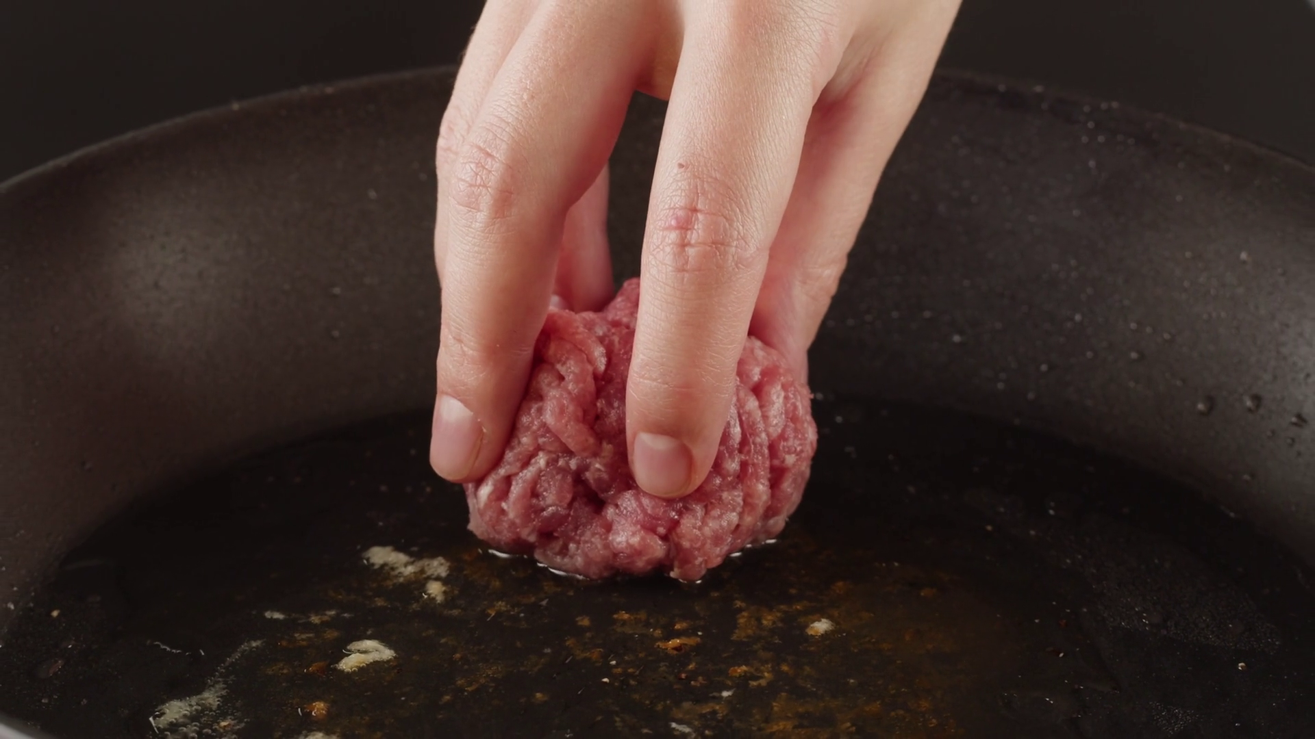 Cooking American Fat Smash Burger On Grill Stock Footage SBV-348801622 ...