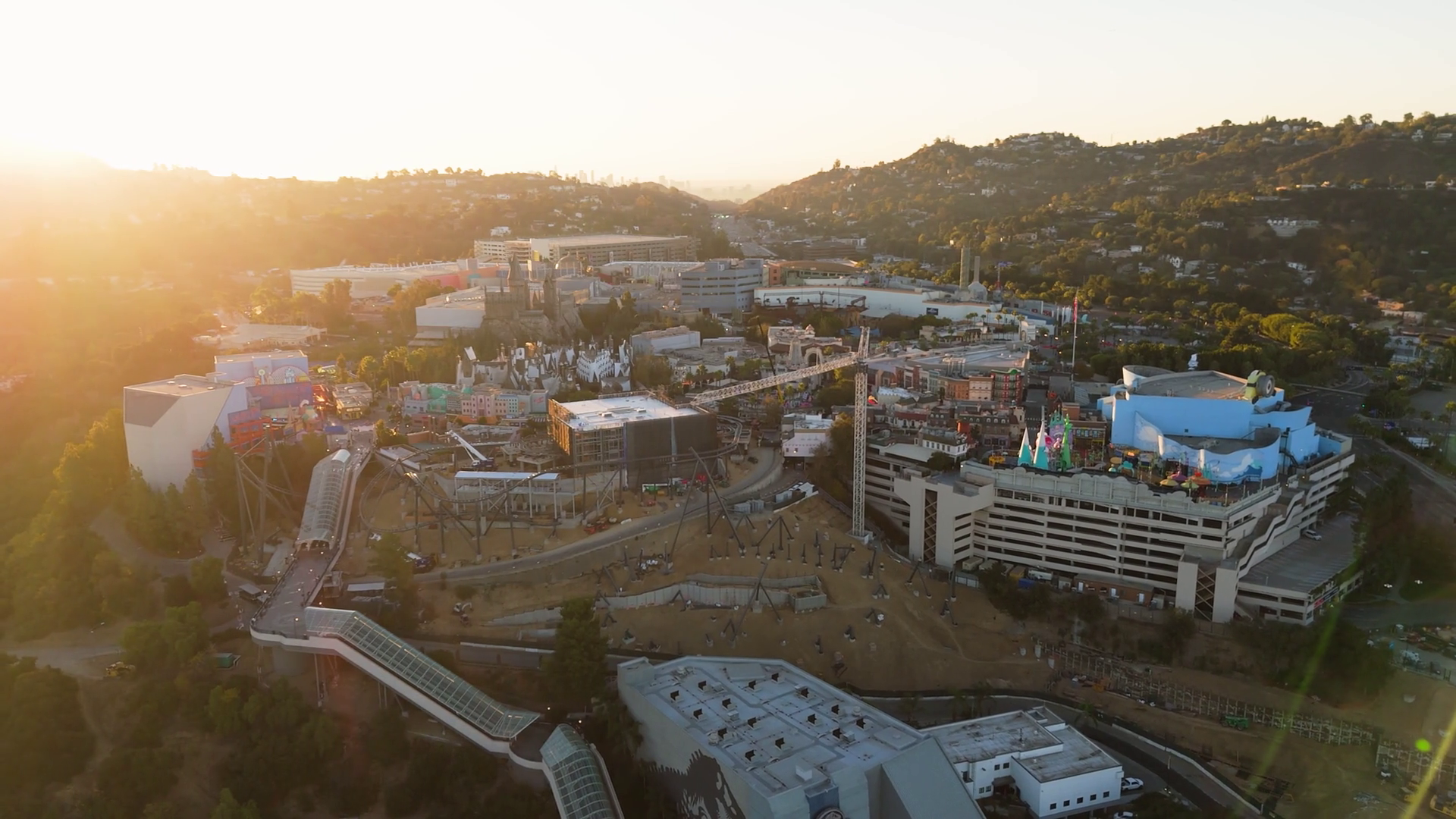 Aerial View Of Universal Studios Hollywood Stock Footage SBV-351819559 ...
