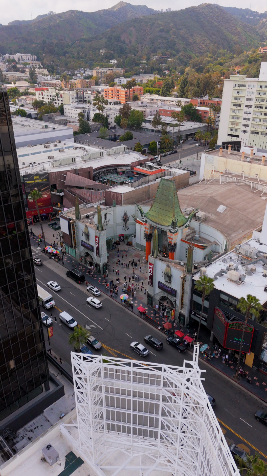 Aerial View Of Tcl Chinese Theatre Hollywood Stock Footage SBV ...