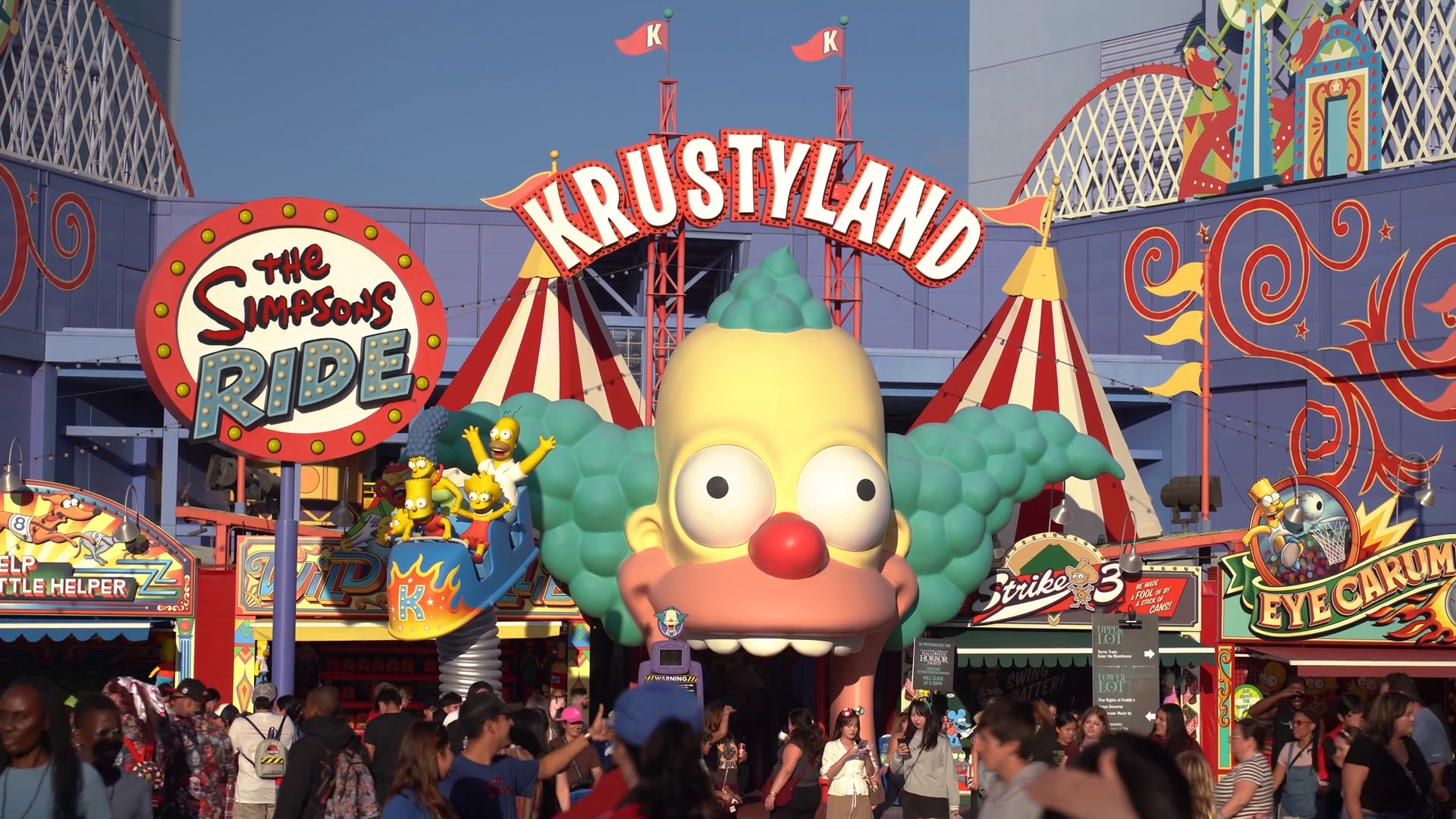 Crowds At Krustyland Entrance With Simpsons Stock Footage SBV-352996805 ...