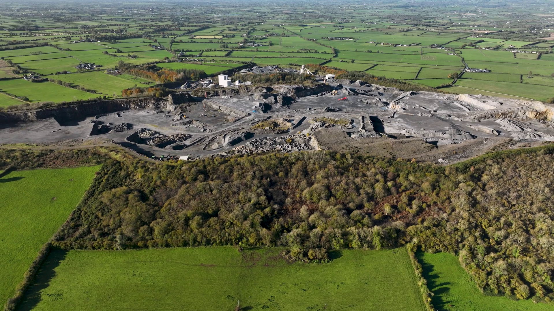 An Aerial View Of Big Quarry In Ireland In 4k Stock Footage SBV ...