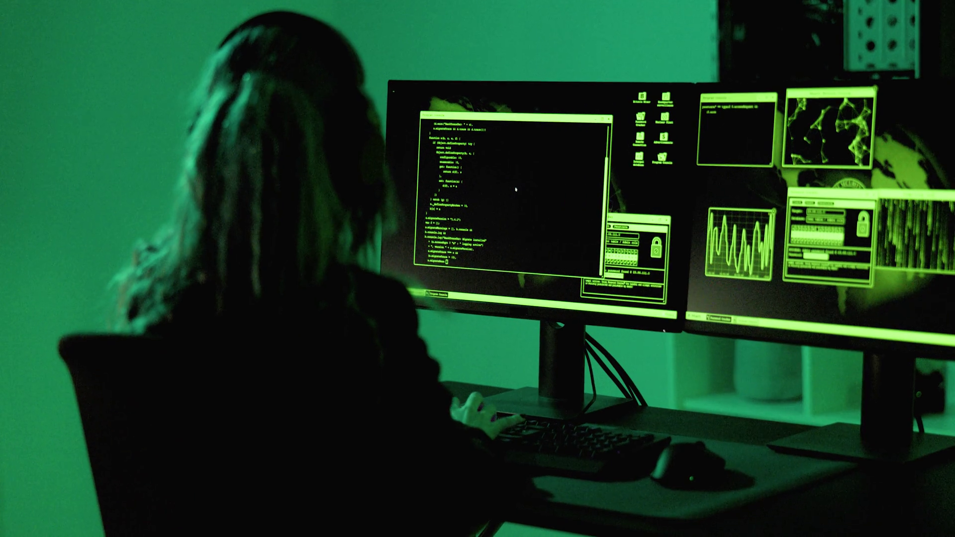 Cyber Security Hacker Code Malware To Stock Footage SBV-348488804 ...