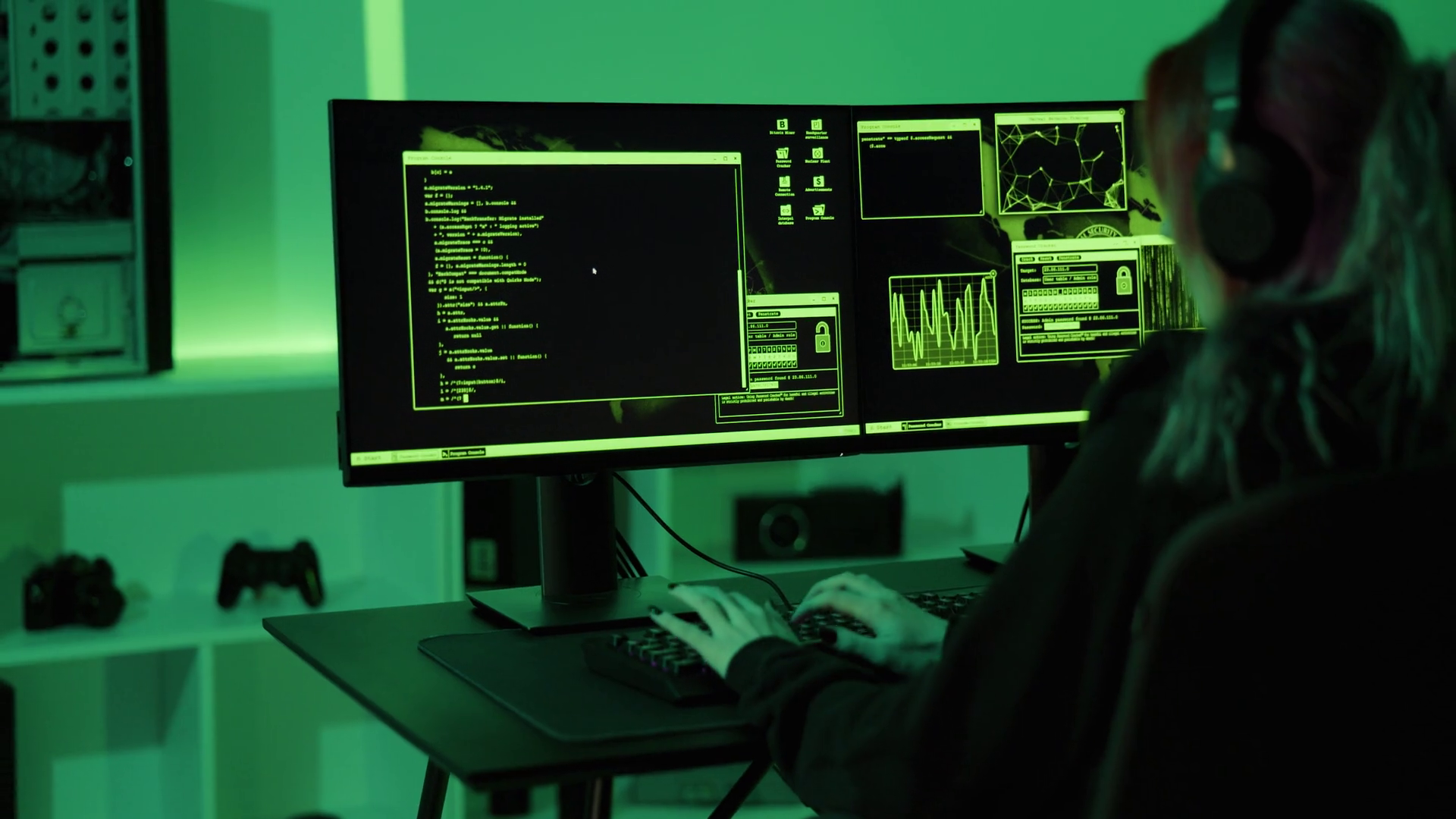 Cyber Security Hacker Code Harmful Software Stock Footage SBV-348488806 ...
