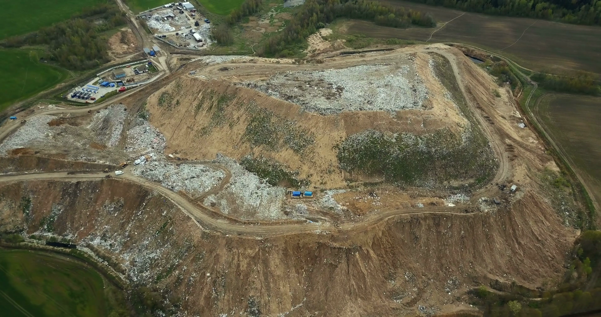 Aerial Panoramic View Of Urban Dump Copter Stock Footage SBV-315128695 ...