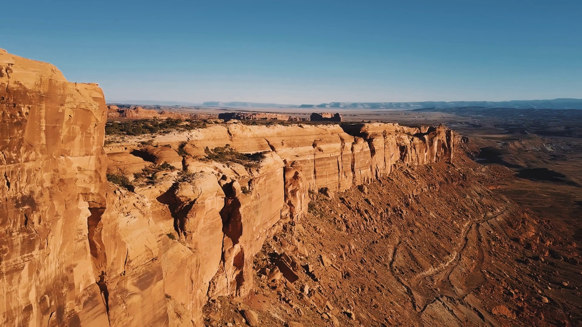 Drone Panning Right Above Majestic Flat Top Stock Footage SBV-327661445 ...