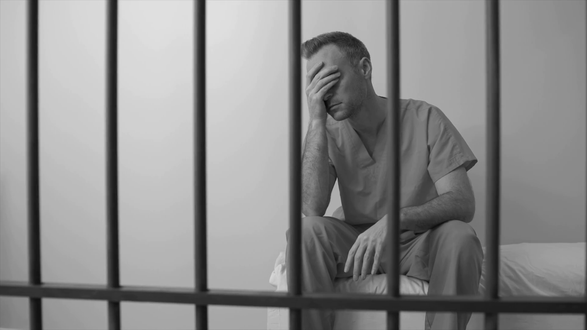 Scene inside of a jail or prison Stock Video Footage 0020 SBV