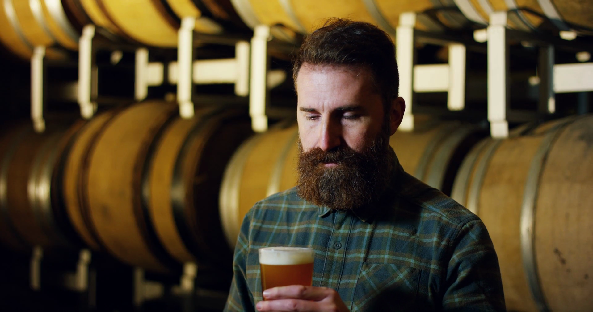 A Brewmaster Expert Checks Quality Of Stock Footage SBV310574766