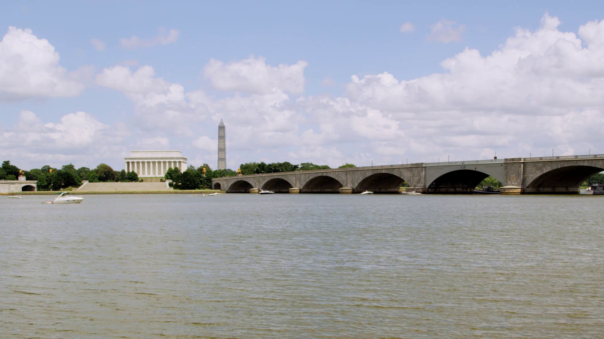 Arlington Memorial Bridge To Monument Stock Footage SBV300171283