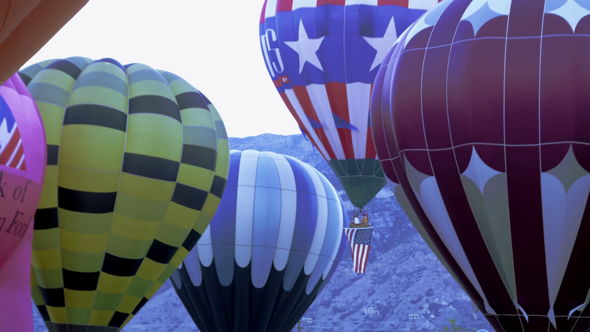 Assorted Hot Air Balloons in Utah County, Utah 6 Stock Video Footage 00