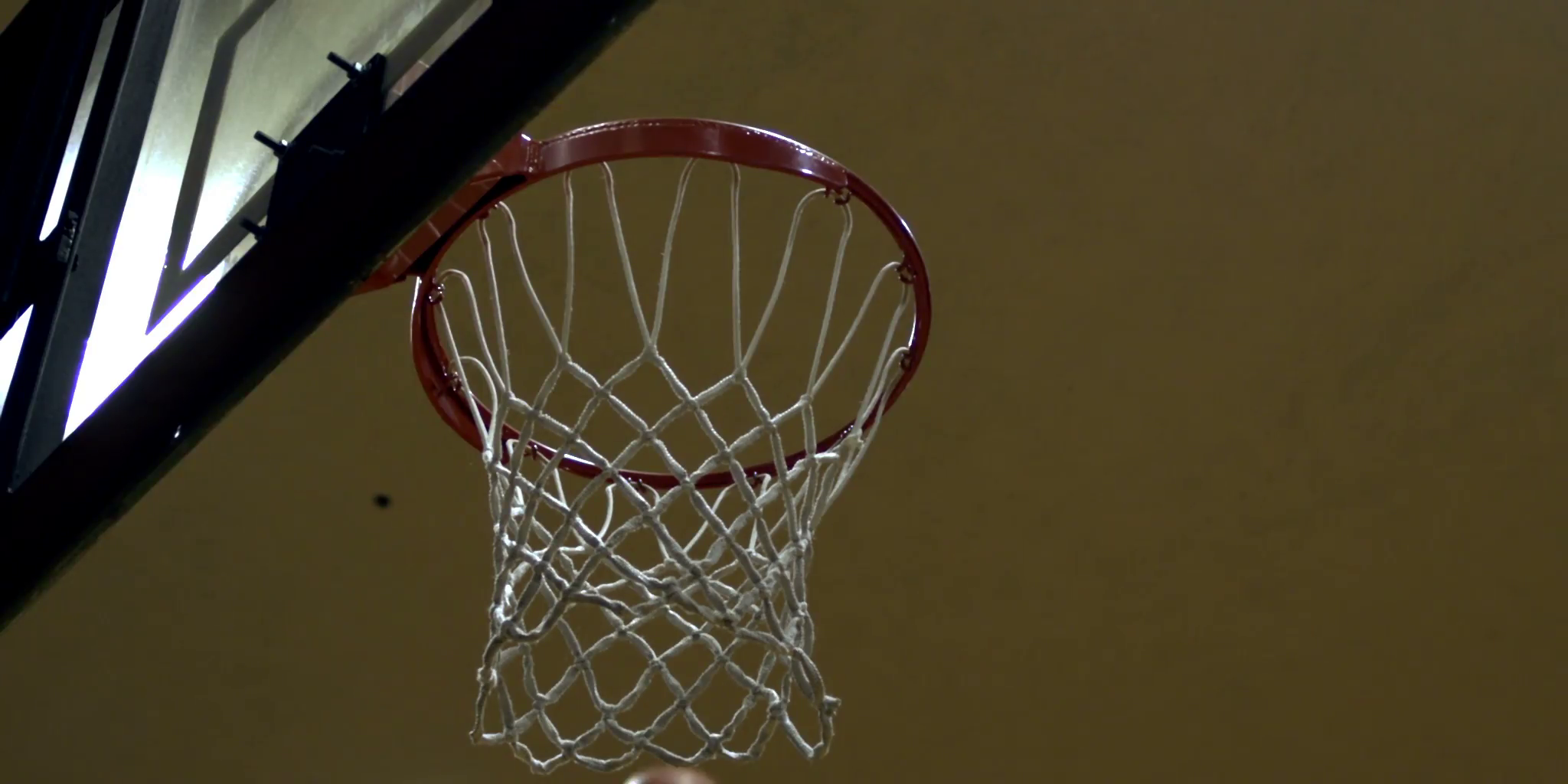 Basketball Shot in Slow Motion from Under Hoop 2 Stock Video Footage 0009 SBV300067186