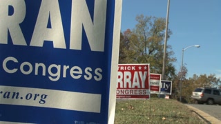 Campaign Signs Along the Road