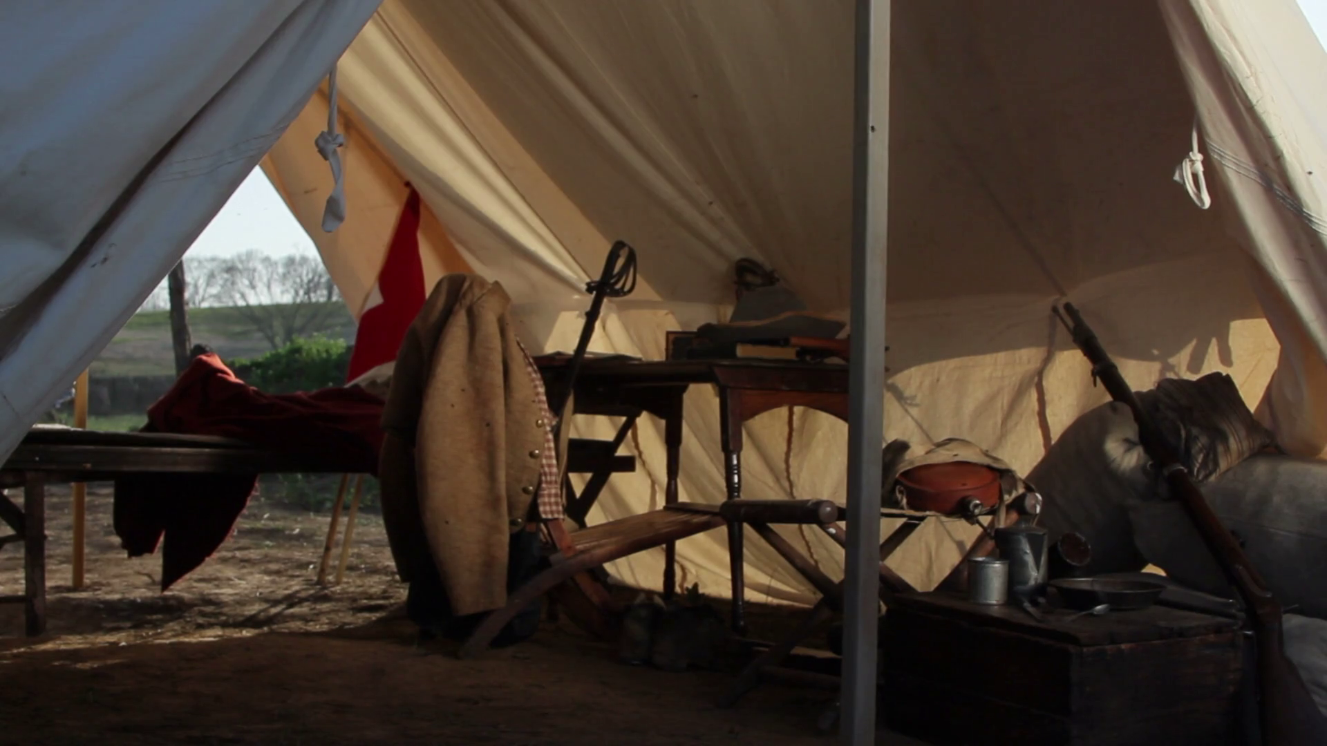 Civil War Camp Inside Tent Stock Video Footage Storyblocks