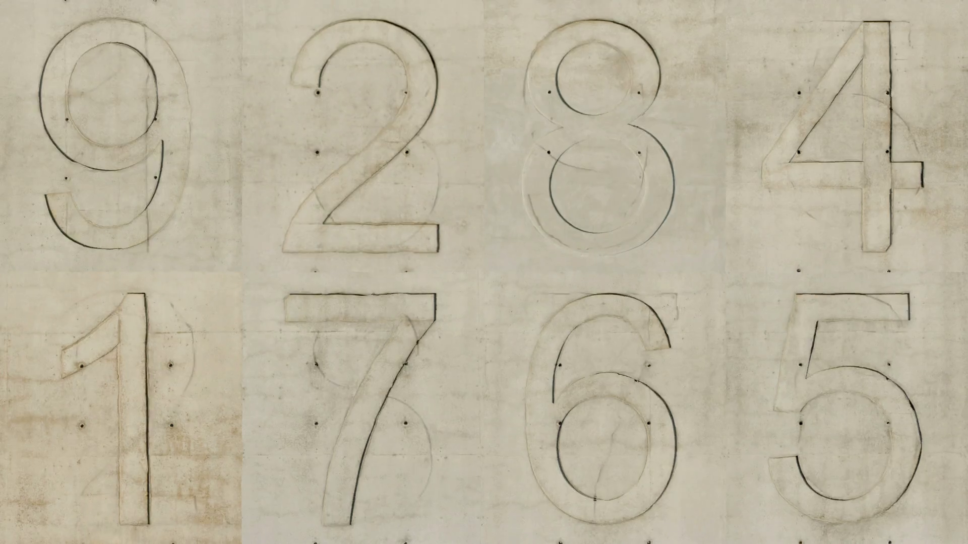 Concrete Numbers Motion Background 0011 SBV300185016 Storyblocks