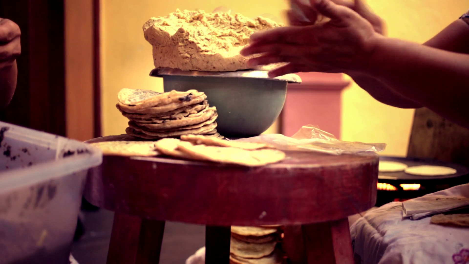 Cooking Tortillas In Hot Griddle Stock Footage SBV301822364 Storyblocks