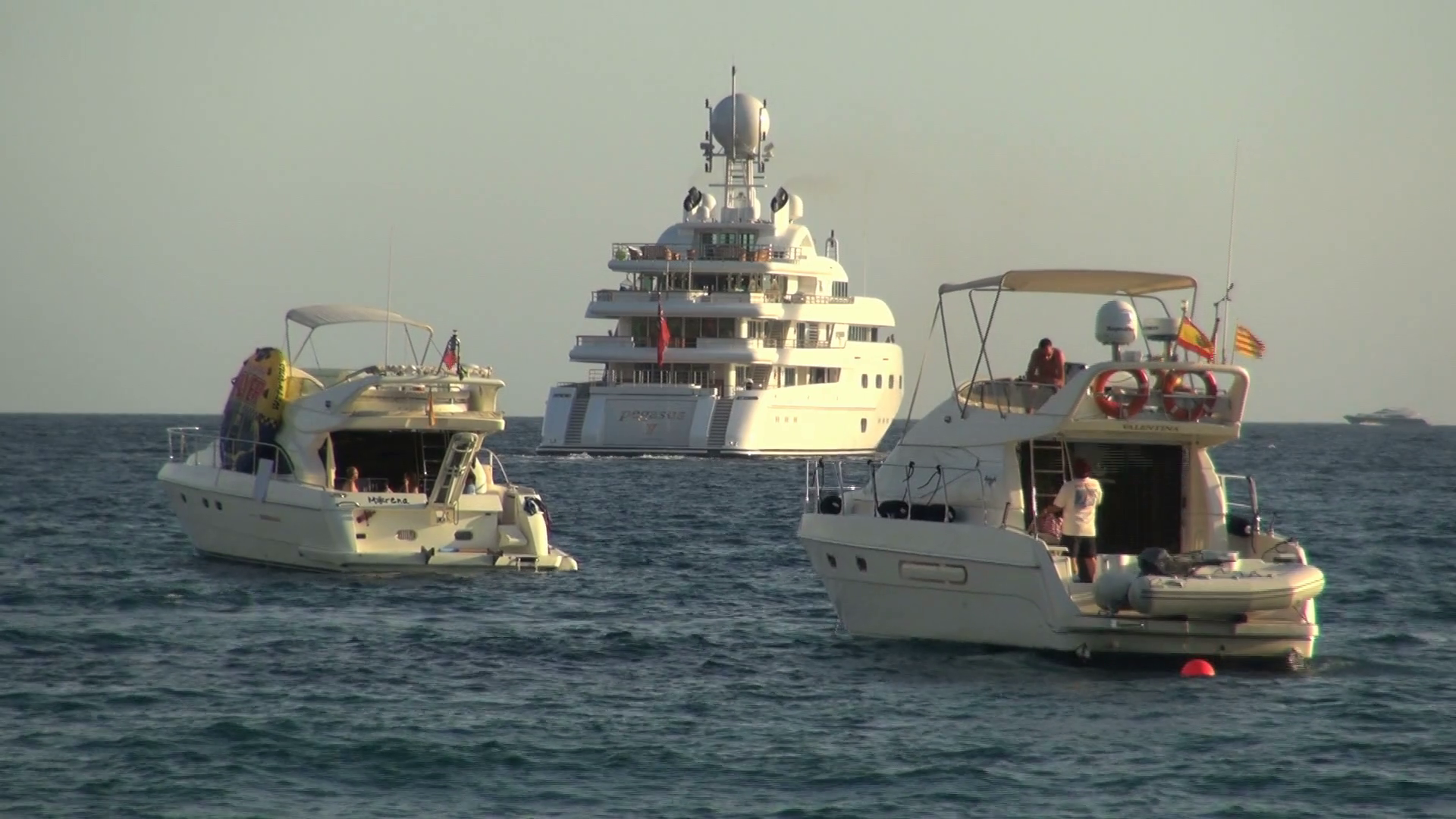 Different Types of Boats in Ocean Water 5 Stock Video Footage 0018 SBV