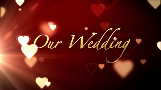 Heart Wedding Red Background