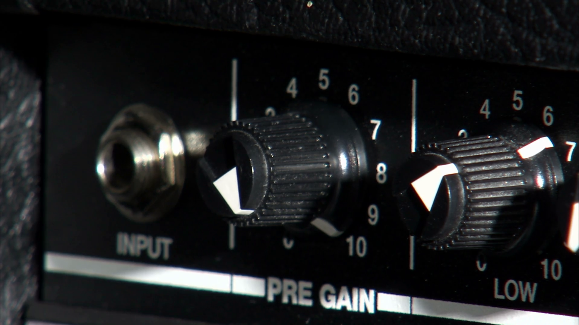 Knobs on Guitar Amp and Cord Plugging In Stock Video Footage 0007 SBV