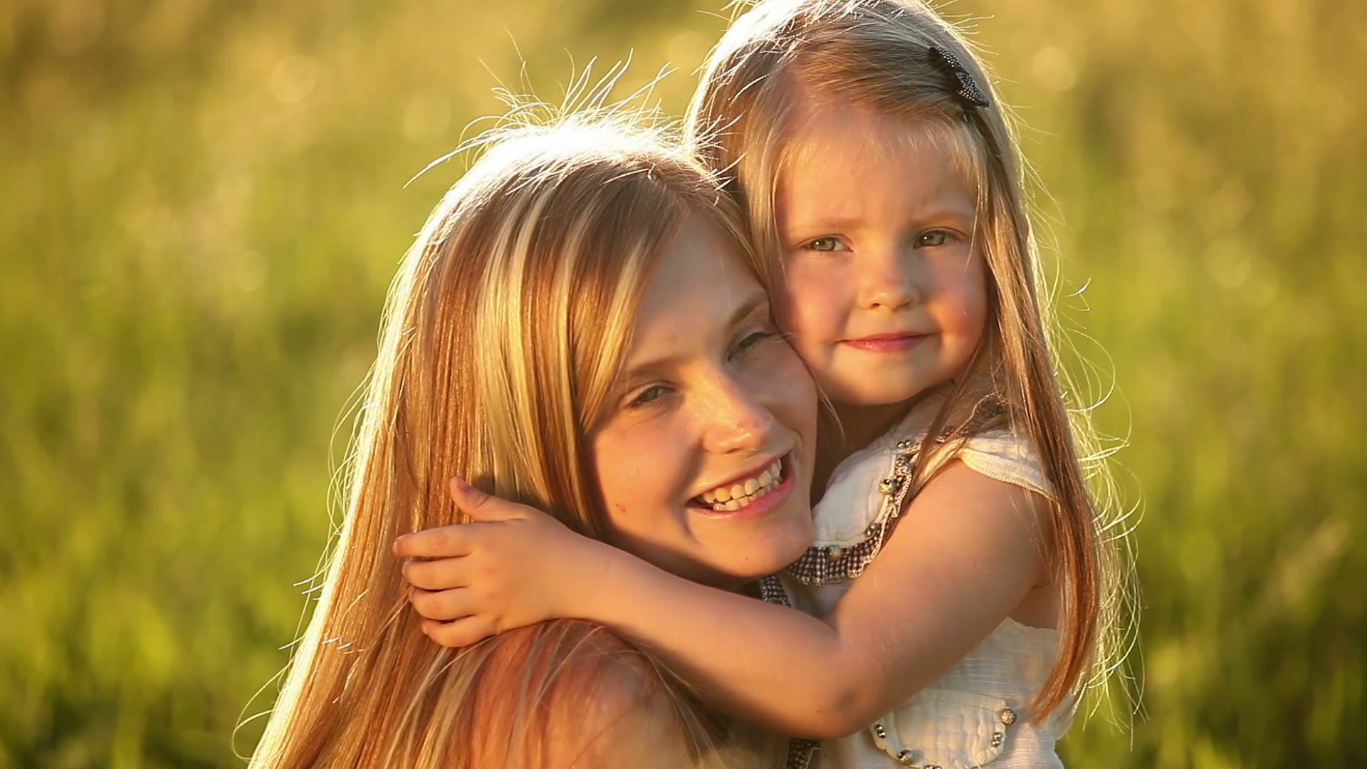 Little Blonde Girl Hugging Mother Stock Footage SBV304091636 Storyblocks