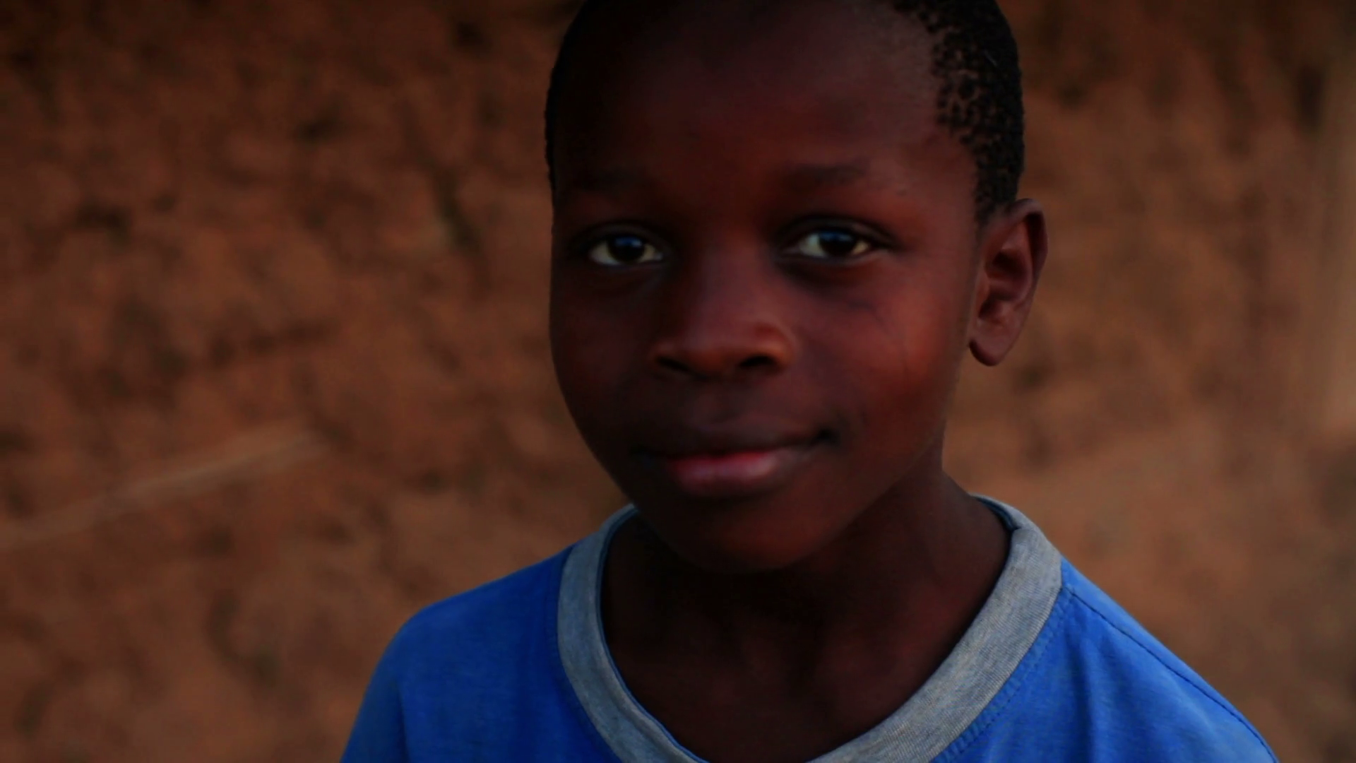 Little Boy In Blue Shirt Laughing Smiling Stock Footage SBV300065174