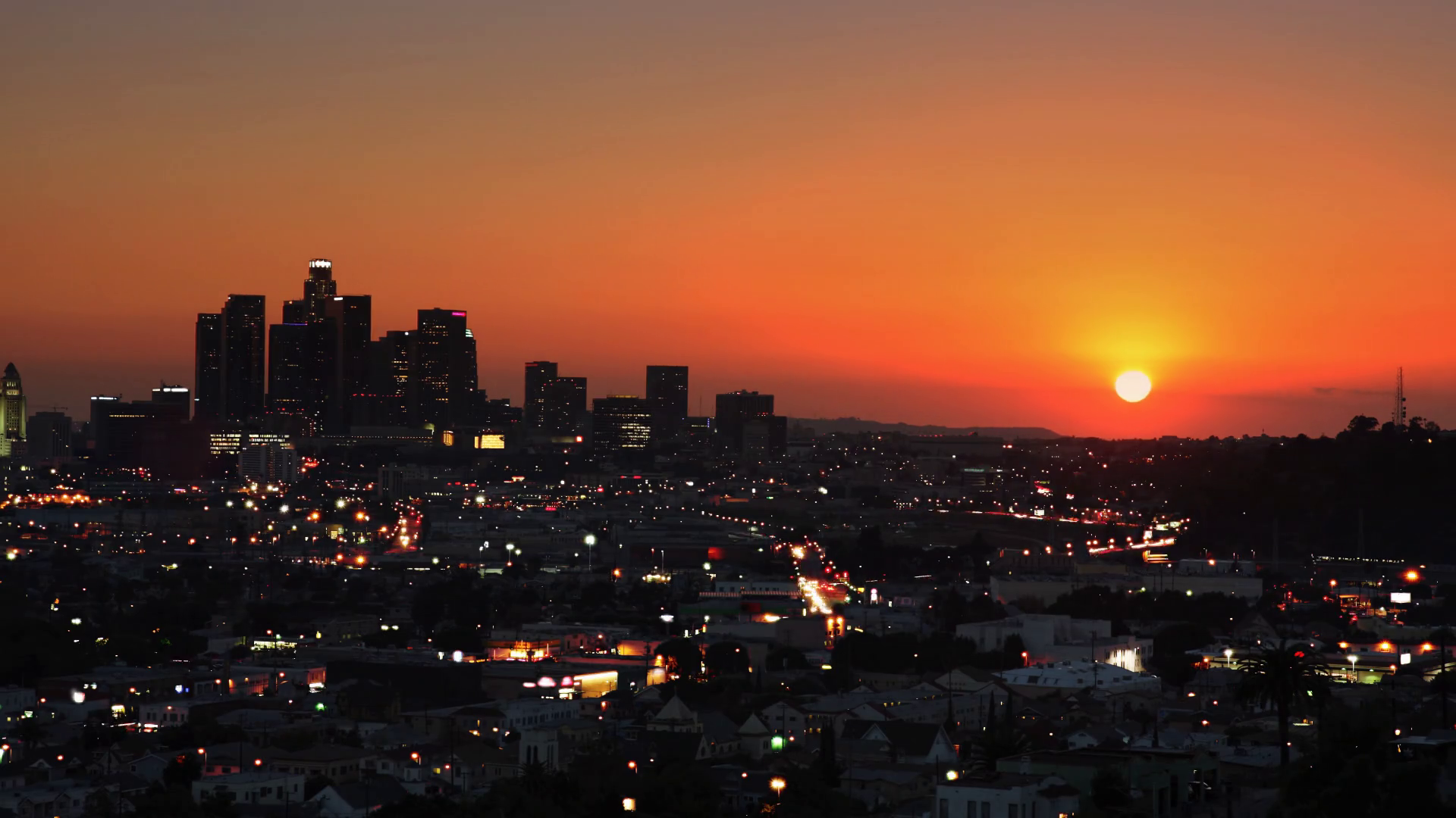 Los Angeles Sunset Time Lapse Stock Video Footage 00:20 SBV-308374607