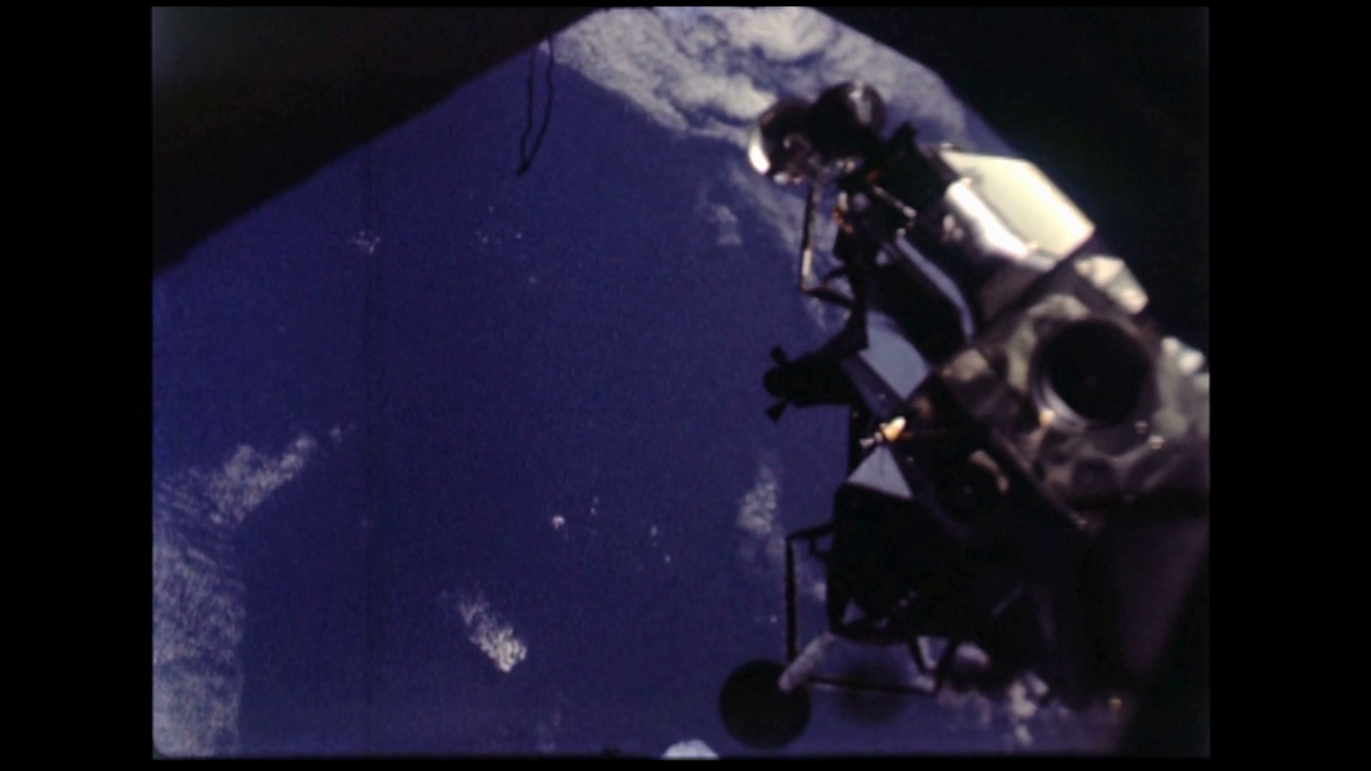 Lunar Module Leaving Docking Station Stock Footage SBV300101960