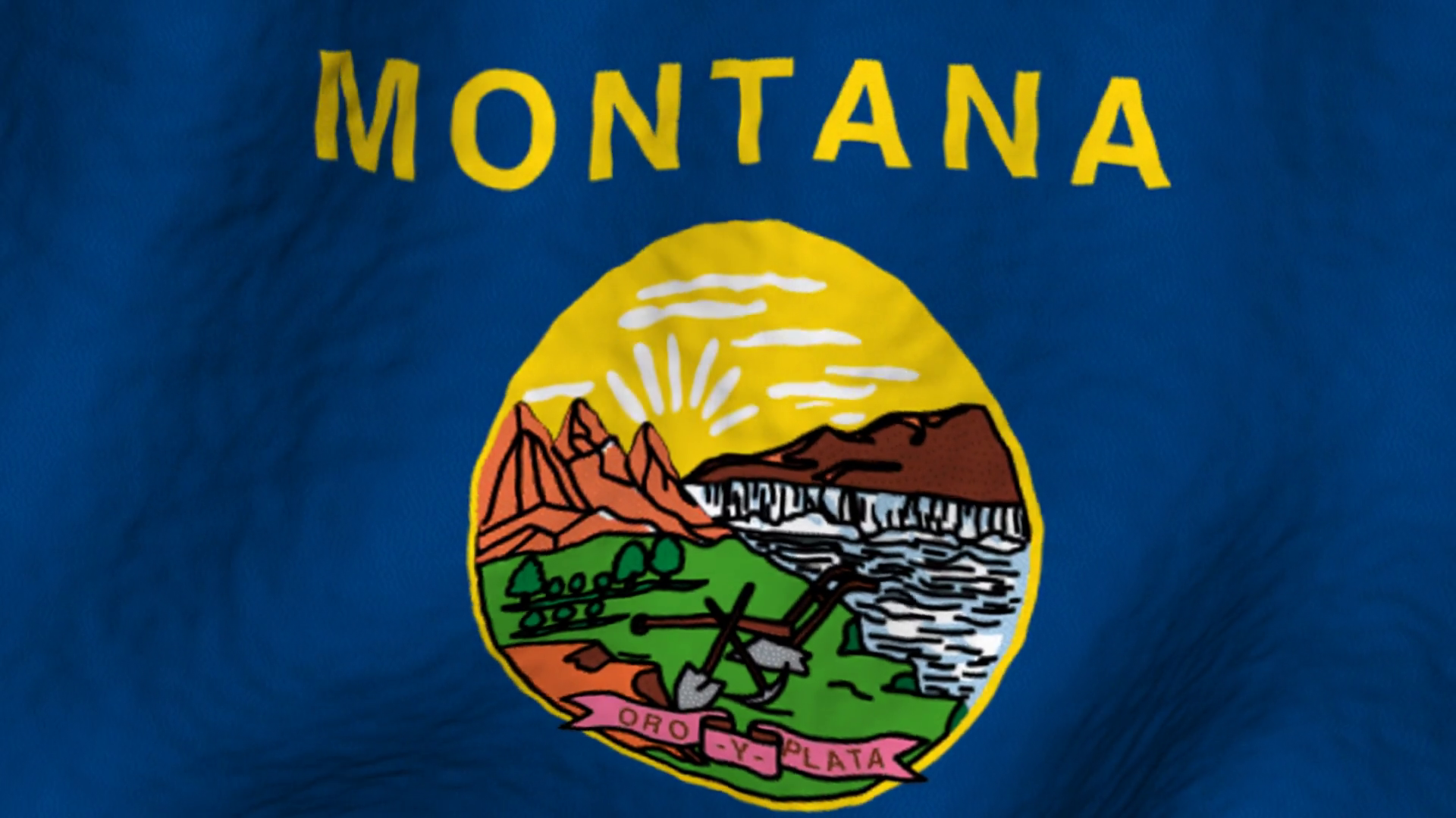 Montana State Flag Stock Motion Graphics SBV-300077734 - Storyblocks