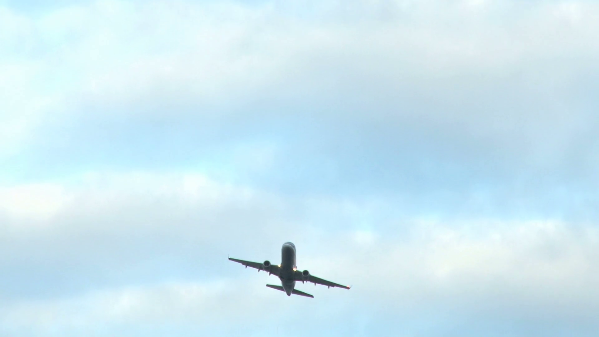 Plane Flying Through Cloudy DC Sky Stock Video Footage 0015 SBV