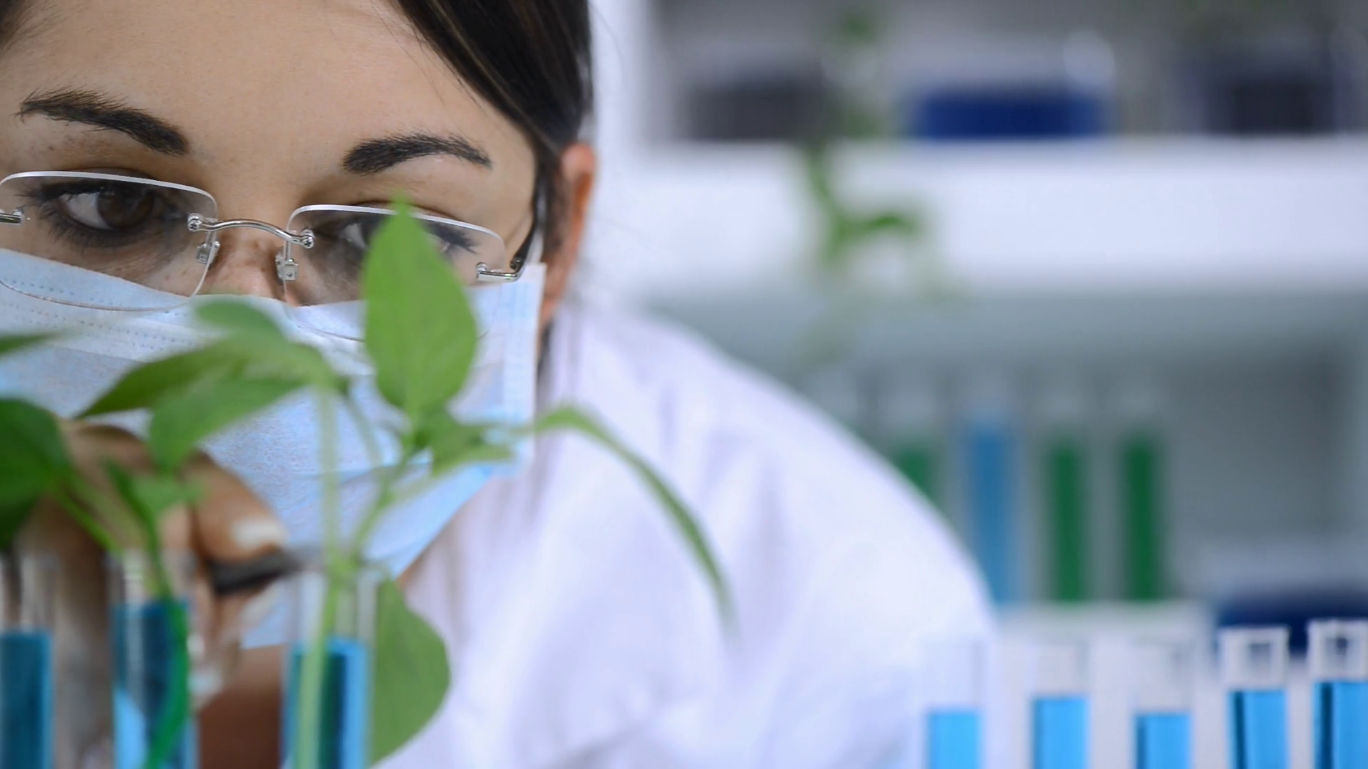 Scientist conducting research in laboratory for fossil fuel Stock Video