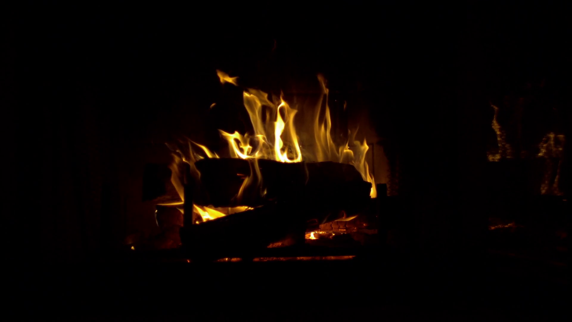 Slow Motion Roaring Fireplace Stock Video Footage 0025 SBV300146249