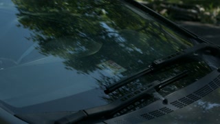 Slow Motion Windshield Cleaner Turning On