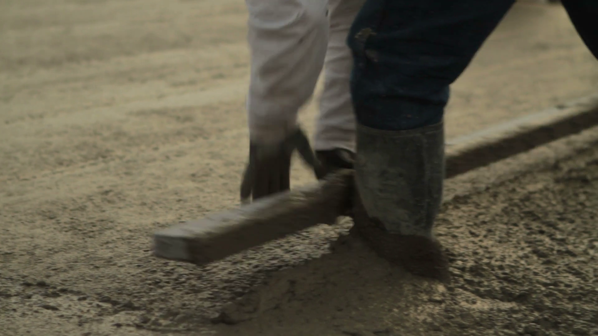 Smoothing Newly Poured Concrete Stock Video Footage 0016 SBV300151617