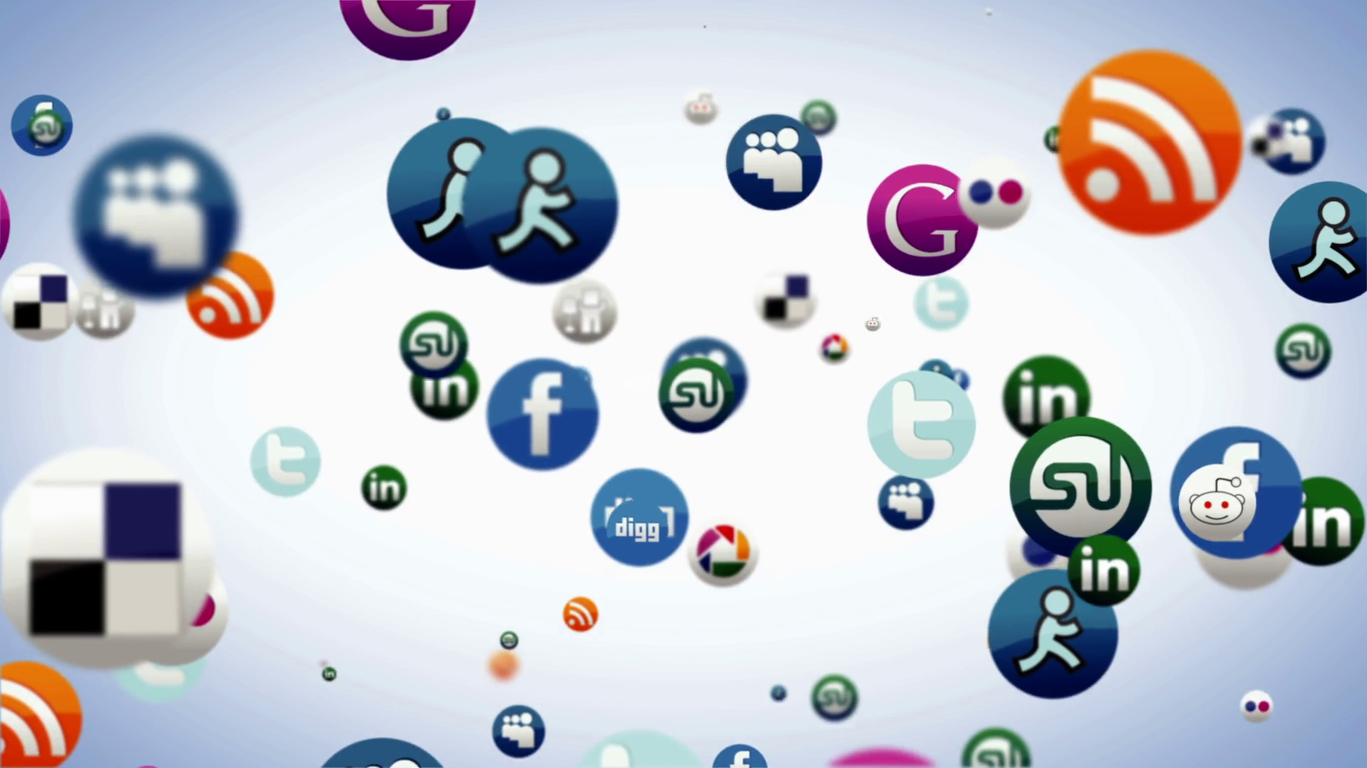 Social Media Floating Bubbles Stock Motion Graphics SBV300154722