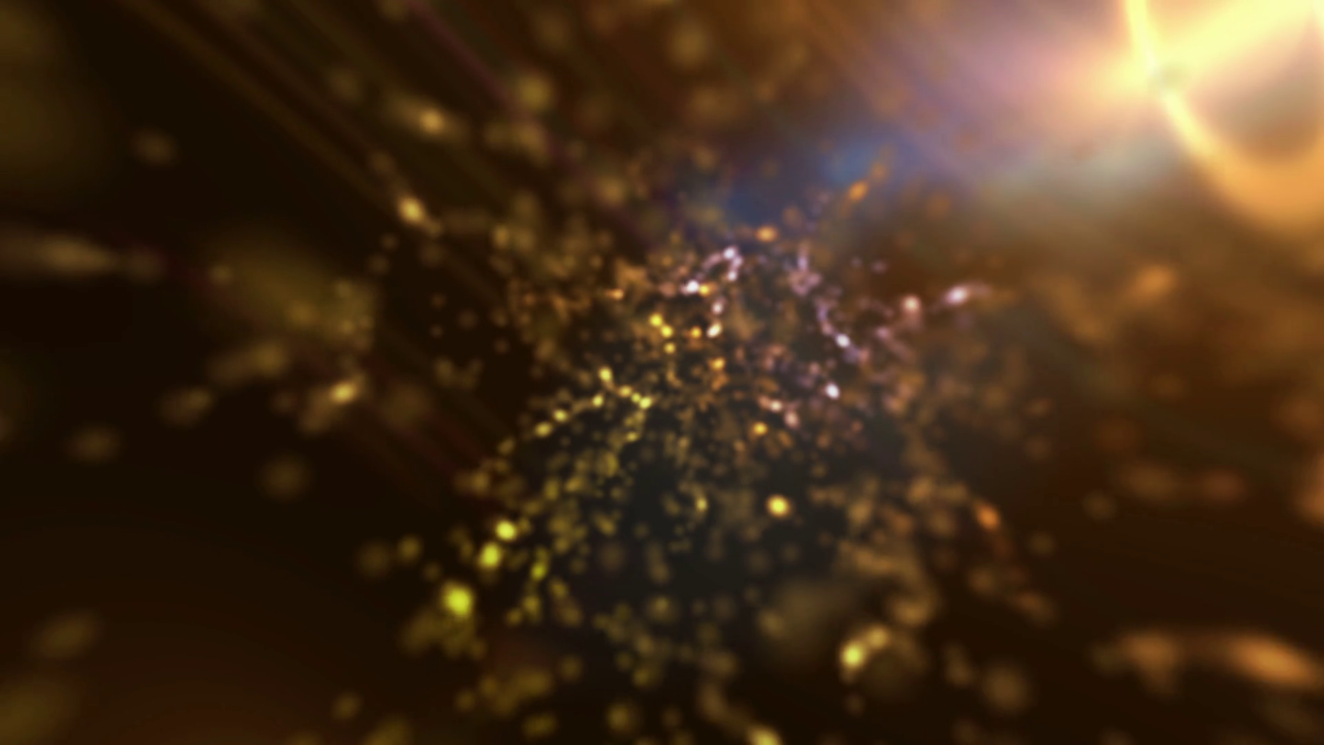 twinkling defocused dust particles abstract golden orange background