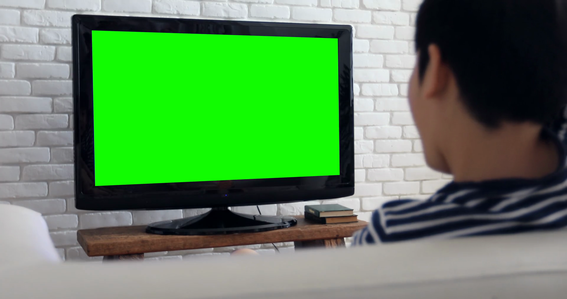 Back View Of Asian Child Play Computer Game Stock Footage SBV318995176