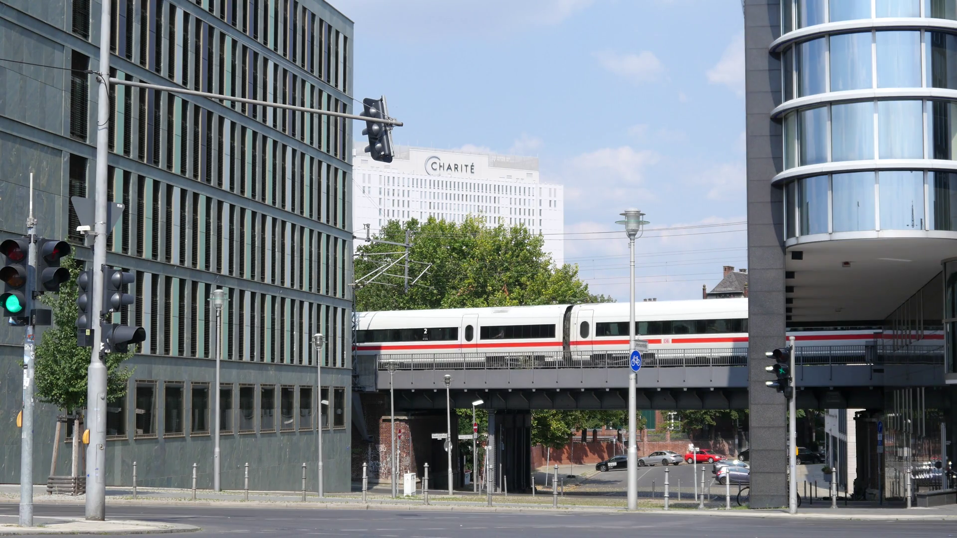 Charite Clinic Building And The Street Metro Train Traffic Of Berlin Stock Video Footage Storyblocks