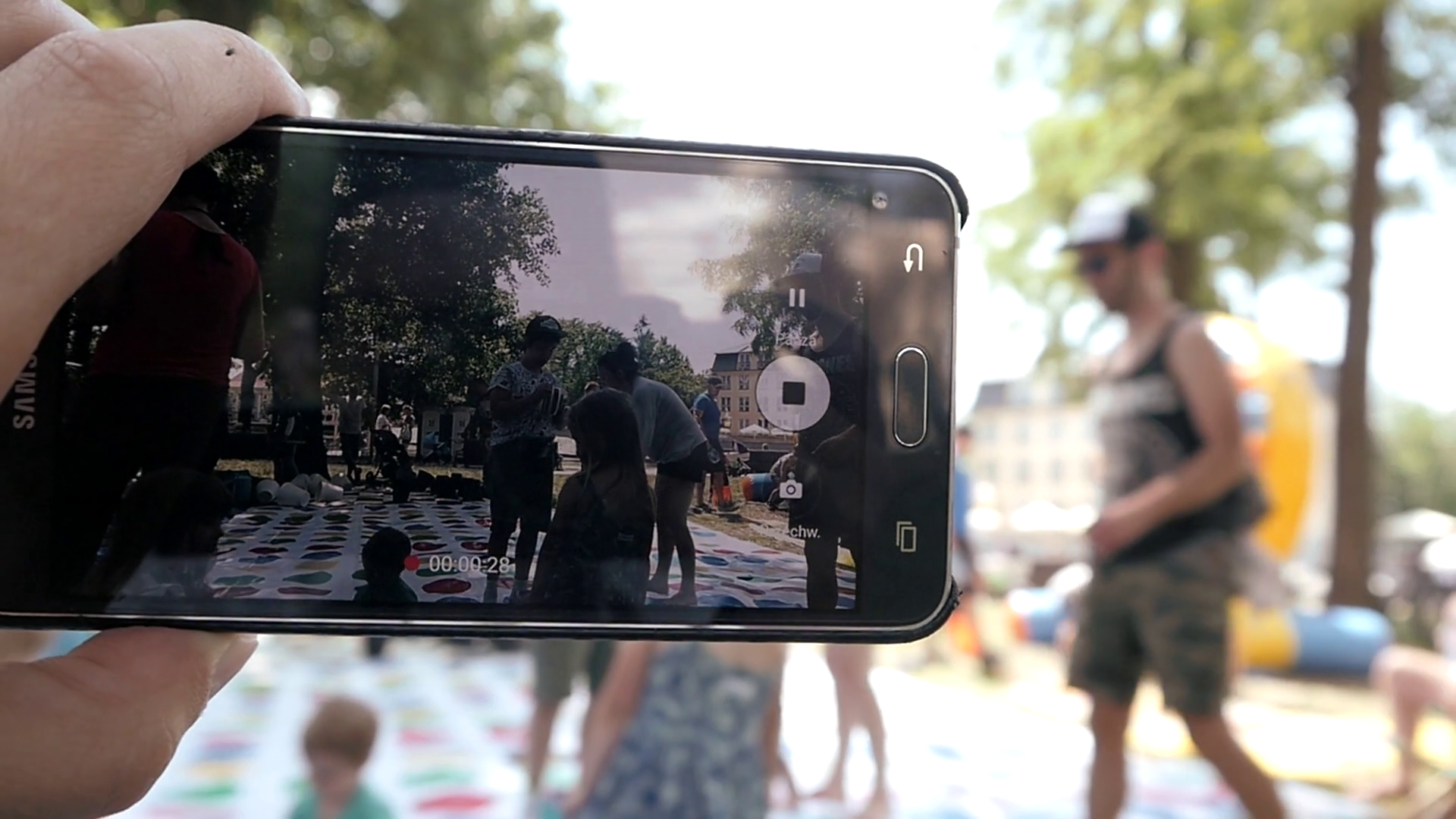 Recording Video With Mobile Smart Phone In Stock Footage SBV-324019928 ...