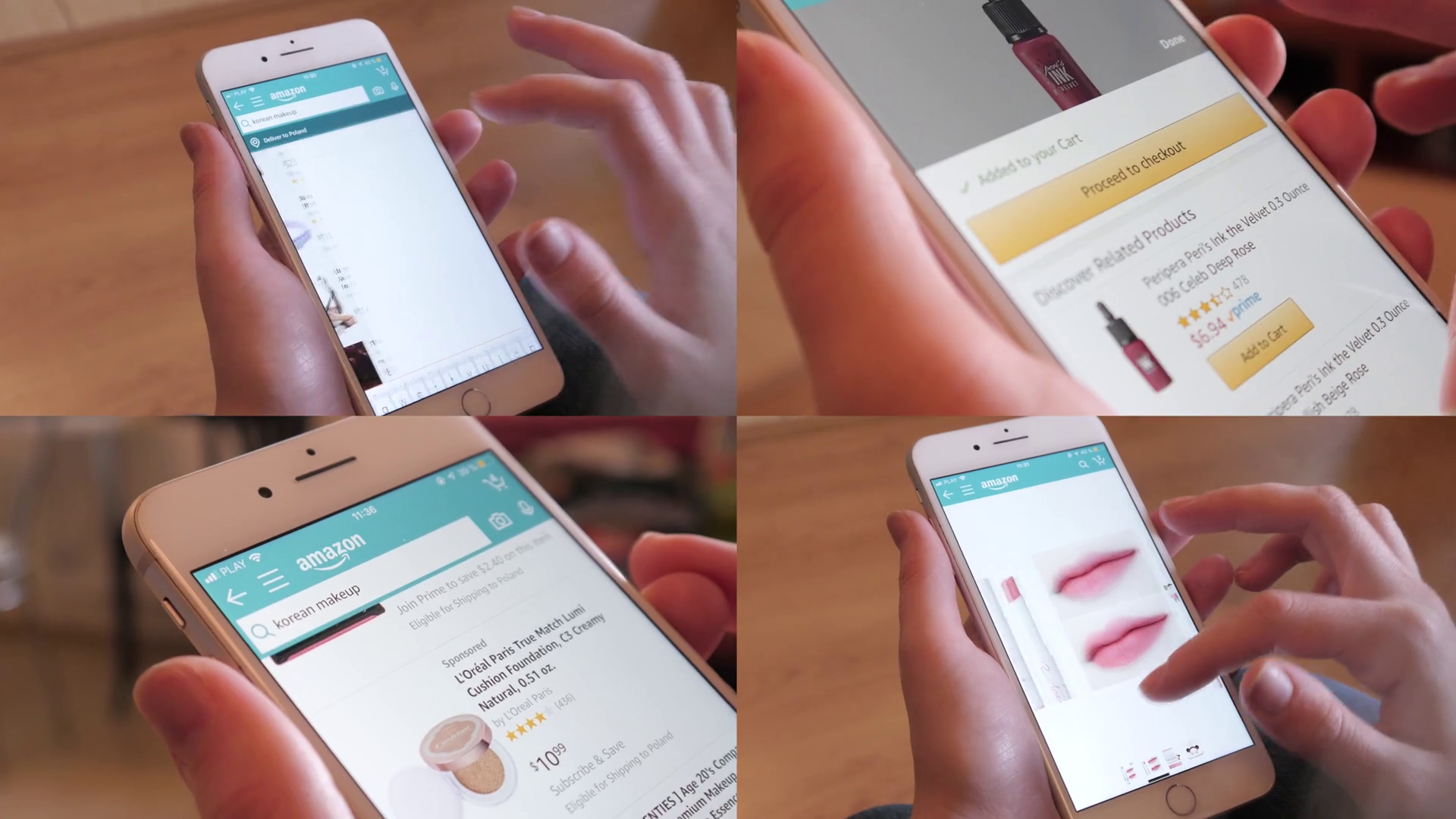 Woman Searching Goods Cosmetics On Amazon Stock Footage SBV333981770