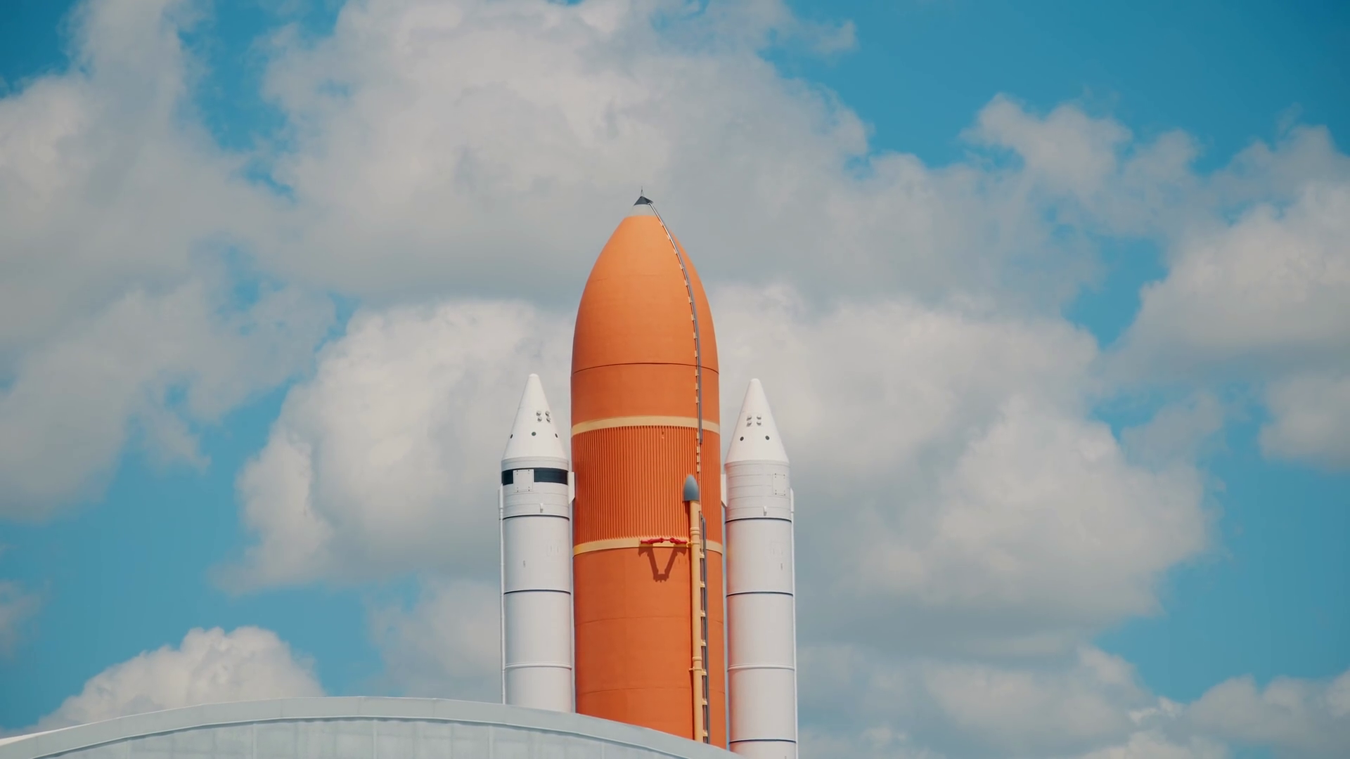 Rocket At Entrance Of Kennedy Center Visitor Stock Footage SBV ...