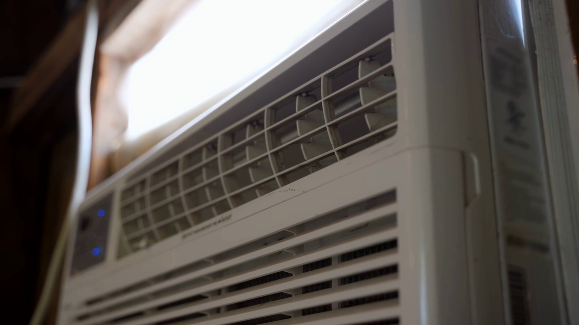 View Of Window Air Conditioner To Keep Home Stock Footage SBV-352291179 ...