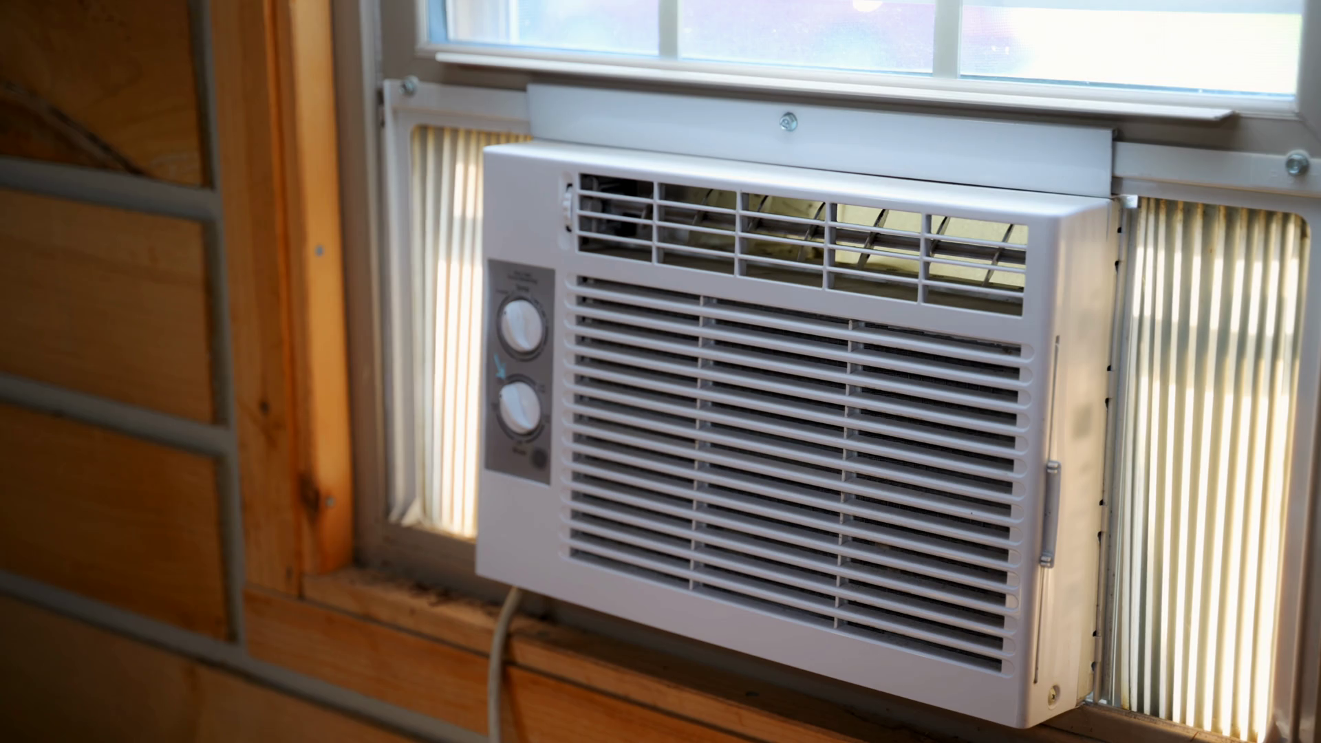 View Of Window Air Conditioner To Keep Home Stock Footage SBV-352292178 ...