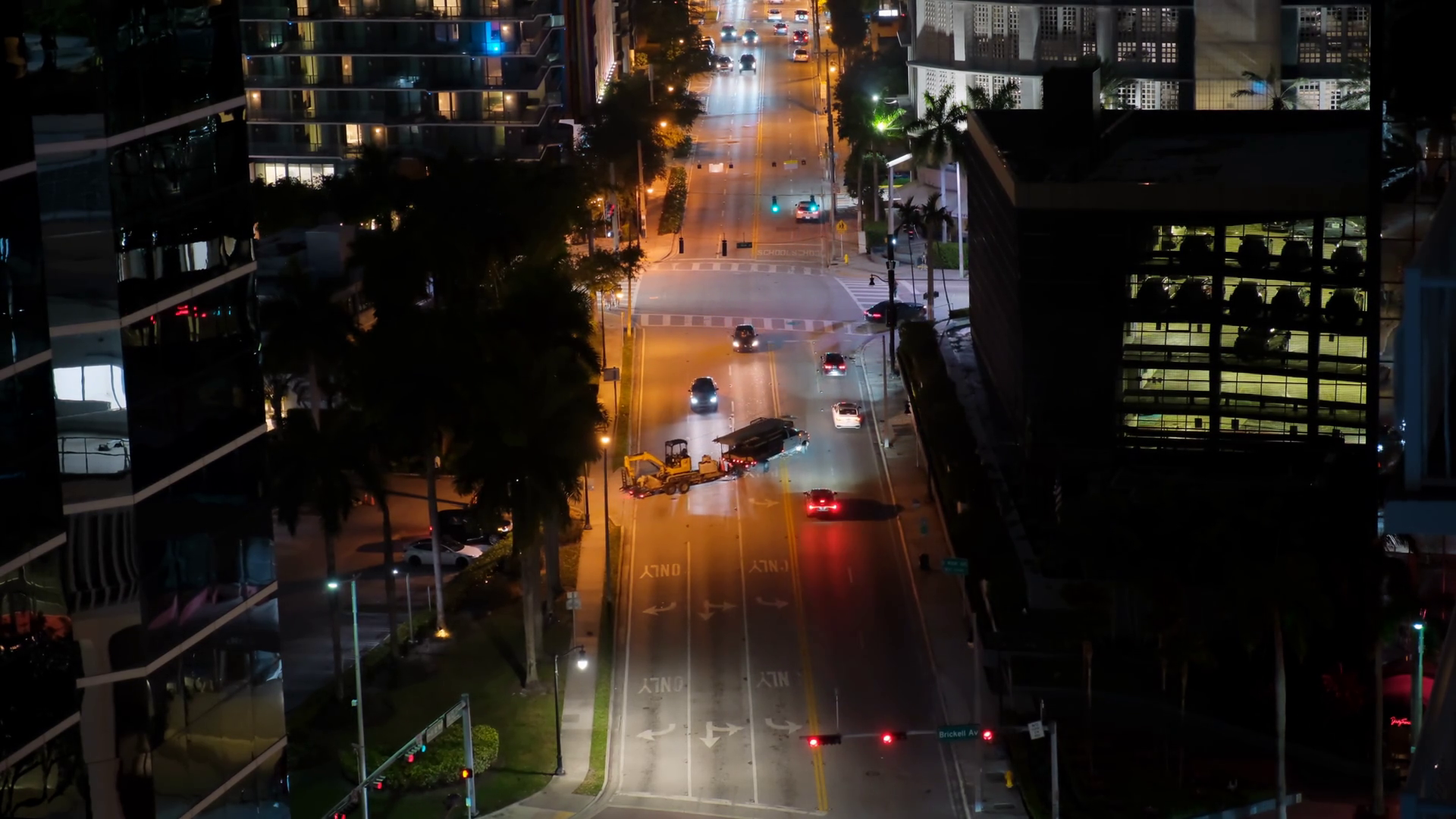 Miami Streets In Downtown At Evening With Stock Footage SBV-352635702 ...