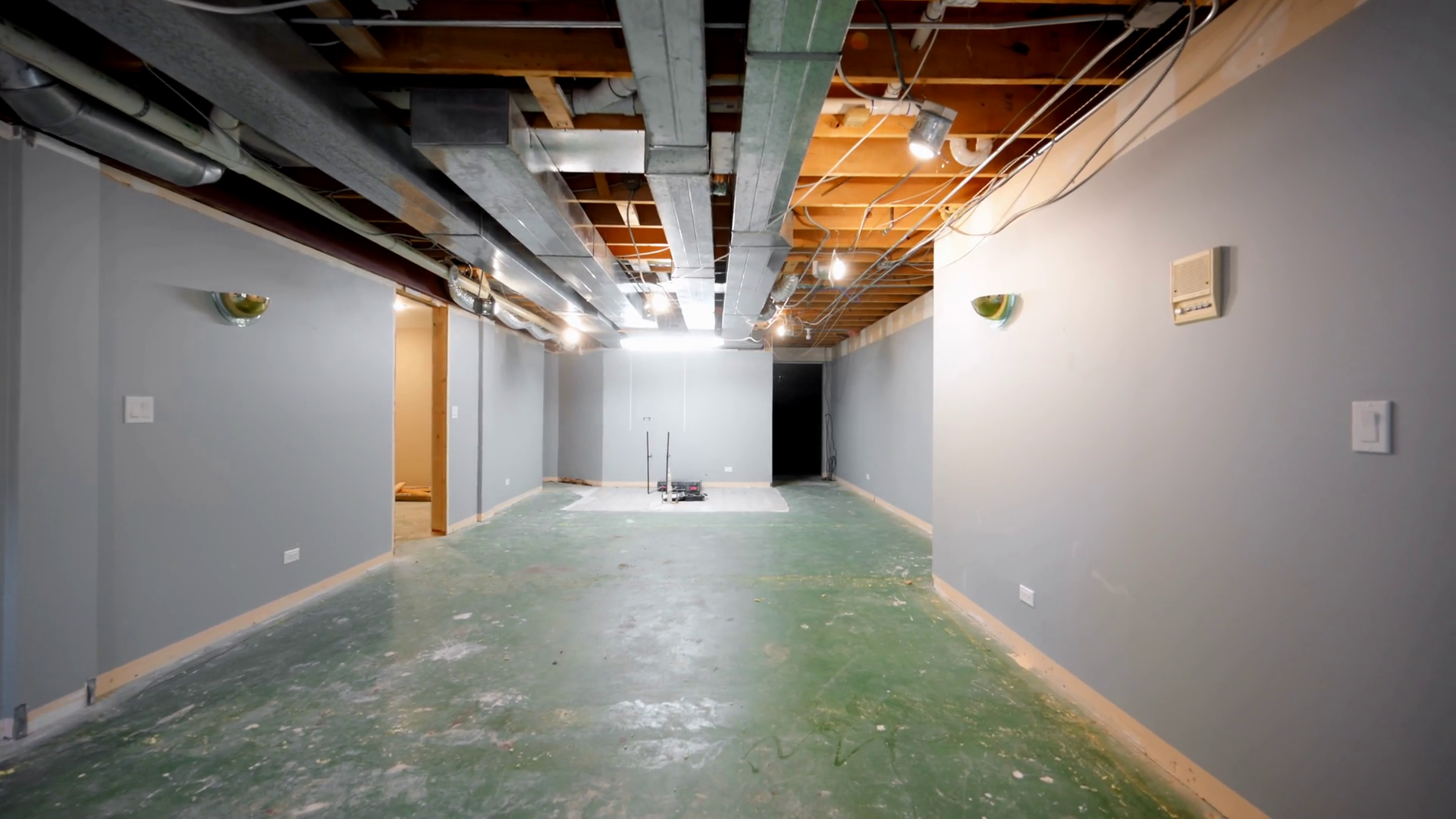 An Empty Basement Room Under Renovation With Stock Footage SBV ...