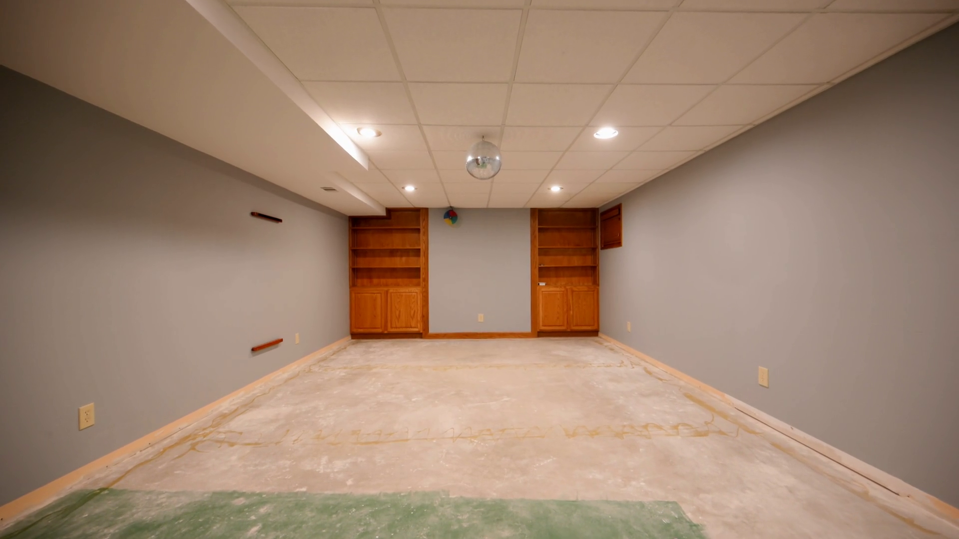 An Empty Basement Room Under Renovation With Stock Footage SBV ...