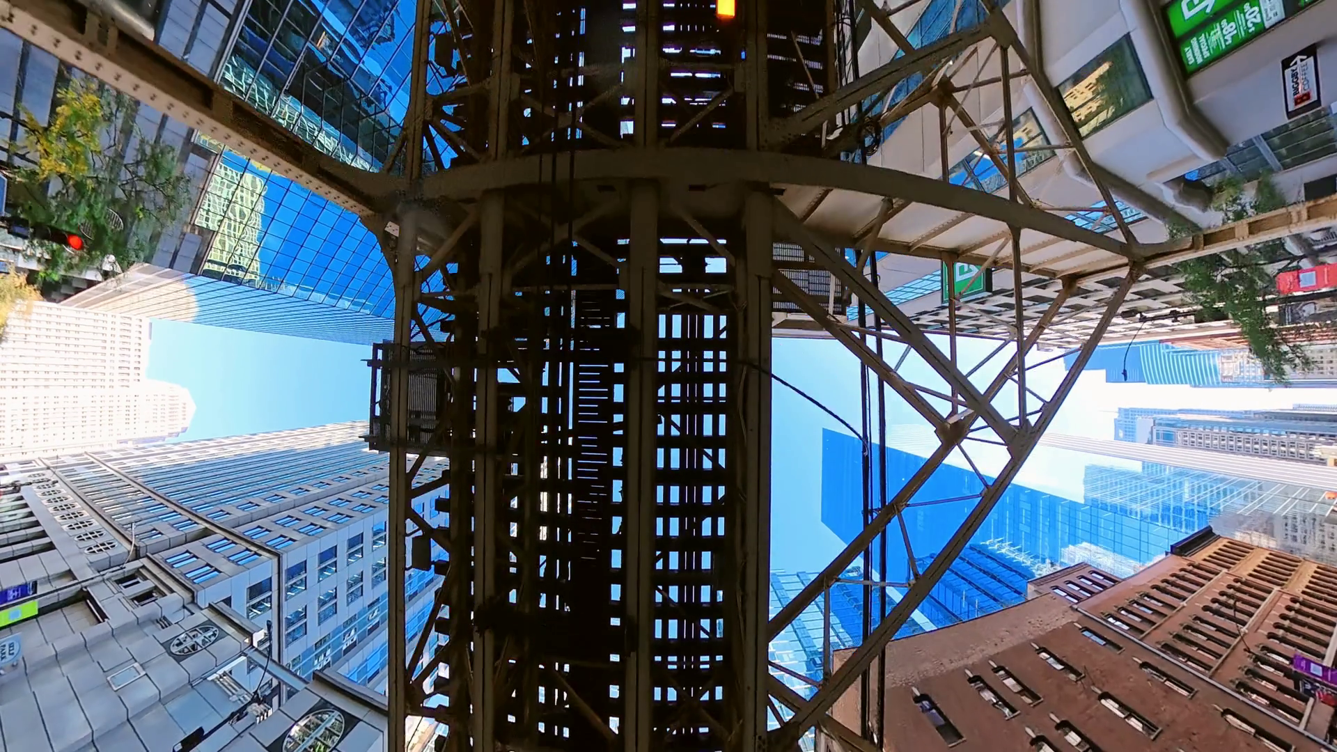 Pov Of Dynamic Upward Looking View Beneath Stock Footage SBV-353232177 ...
