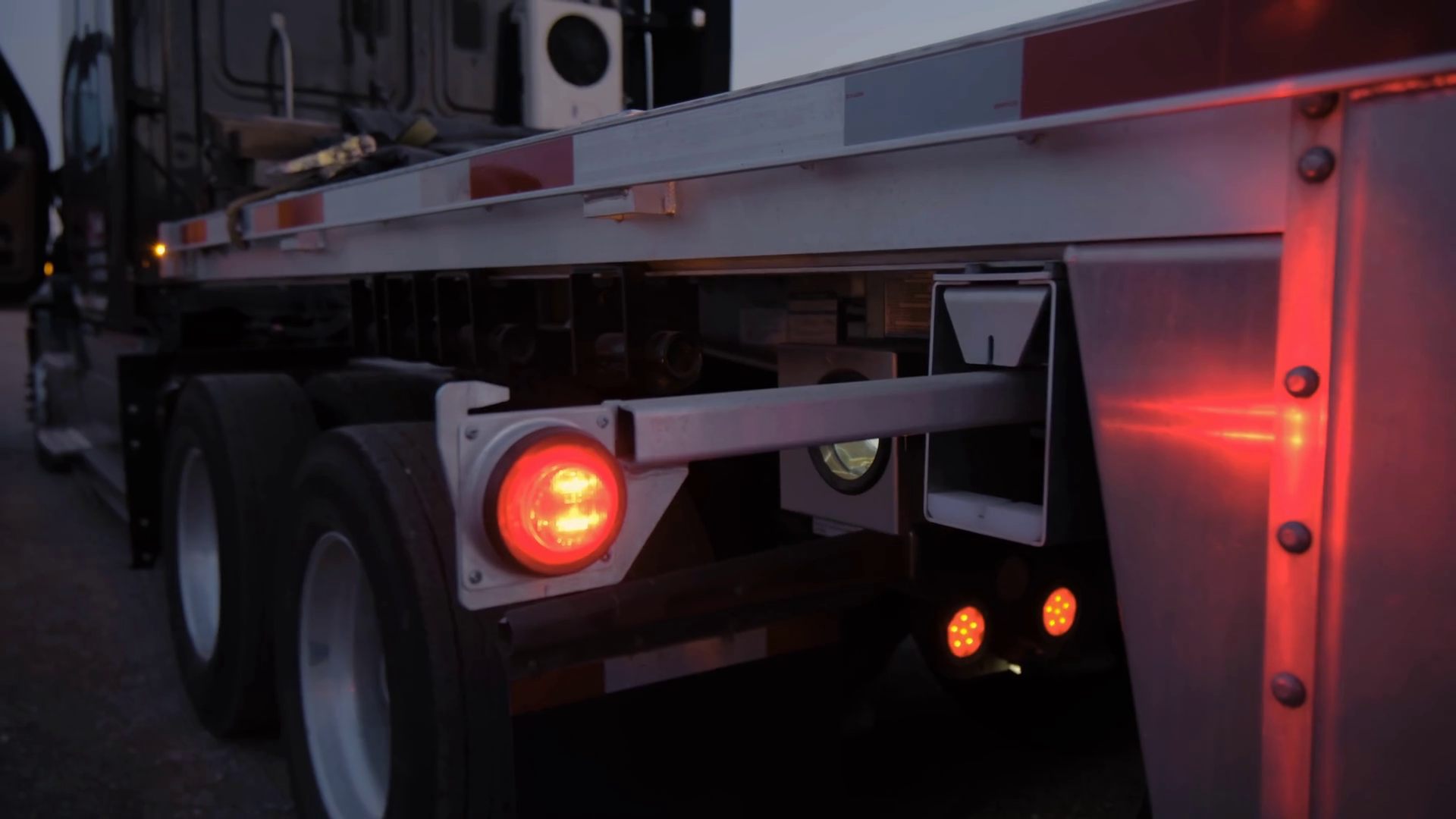 Elements Of Semi Truck Into Parking Space Stock Footage SBV-348378500