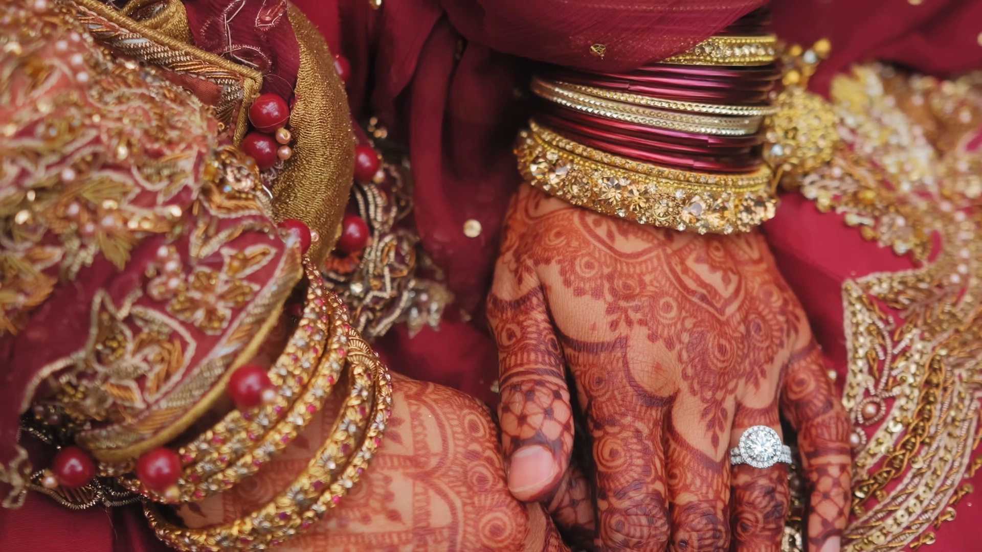 Close Up Shot Of Hands Of Indian Bride Stock Footage SBV-348765790 ...